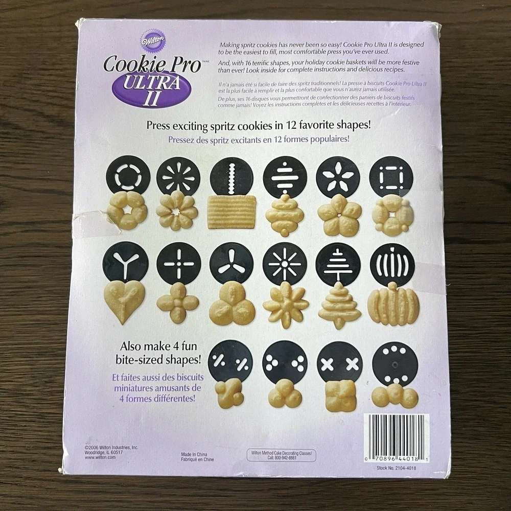 Wilton‎ Cookie Pro Ultra II Cookie Press w/ 16 Shaping Disks Vintage NEW